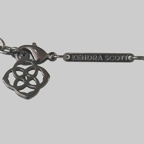 Kendra Scott Elisa Gunmetal Pendant Necklace - Black Drusy - Picture 6 of 6